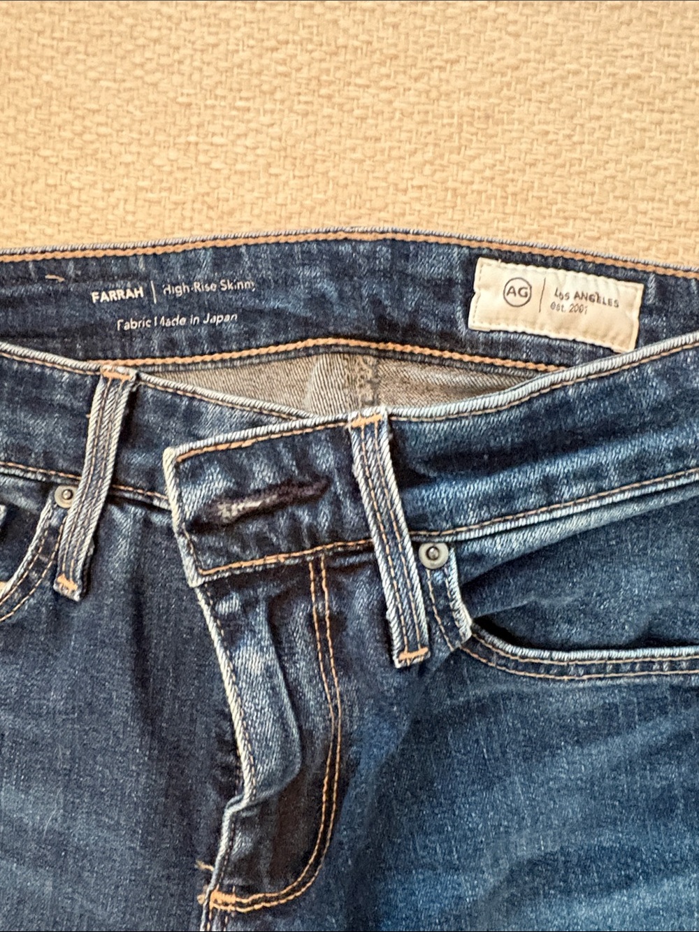 Ag Adriano Goldschmied Farrah High-Rise Skinny Jeans in Indigo Blue